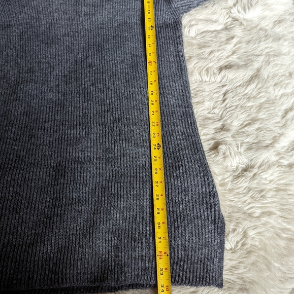 EUC J. Crew Open Tie Back Alpaca Blend Sweater Dress in Gray - Picture 11 of 16